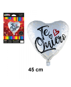 GLOBO HELIO CORAZON TE QUIERO 45CM /600