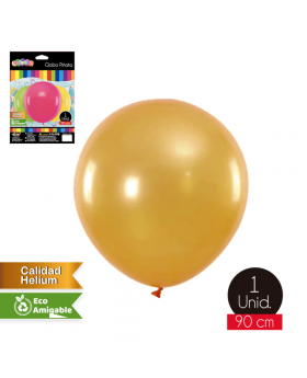GLOBO LISO PIÑATA 90CM COLOR GOLD /200