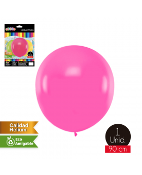 GLOBO LISO PIÑATA 90CM COLOR ROSADO /200
